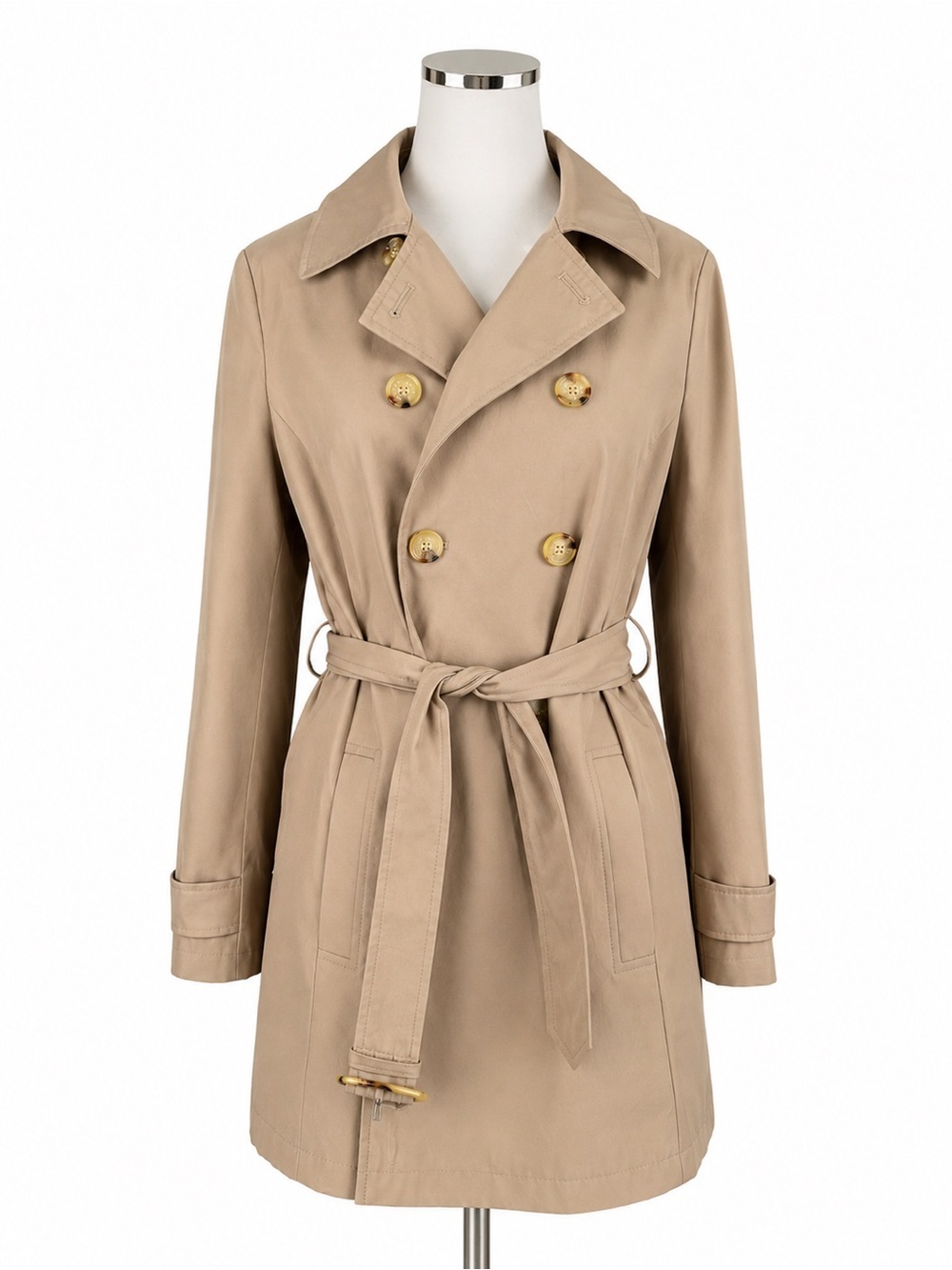 Ralph Lauren Beige Belted Trench Coat Size Small